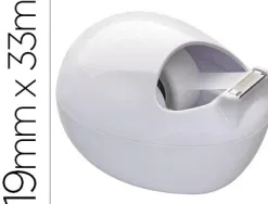 Dévidoir scotch galet blanc + 1 ruban adhésif 19mmx7.5m
