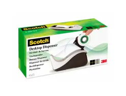 Dévidoir scotch office c60 système mandrin amovible recharge facilement ruban adhésif 19mmx33m noir/argent