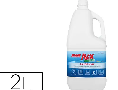 Eau de javel coldis 9 degrés 2.6% chlore actif nettoie désodorise désinfecte blanchit flacon 2l