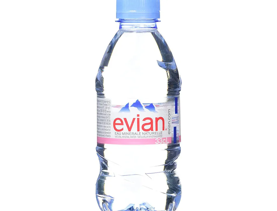 Eau evian bouchon plat rpet 33cl