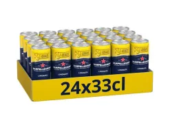 Eau gaz san pell limona slim can 33cl/24