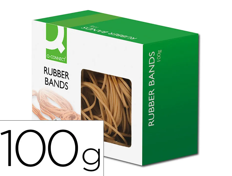 Elastique q-connect caoutchouc 100g tailles assorties