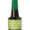 Encre à tampons q-connect pour feutre ou mousse coloris vert flacon 28ml
