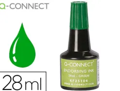 Encre à tampons q-connect pour feutre ou mousse coloris vert flacon 28ml