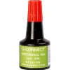 Encre à tampons q-connect pour feutre ou mousse coloris rouge flacon 28ml