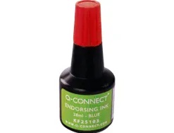 Encre à tampons q-connect pour feutre ou mousse coloris rouge flacon 28ml