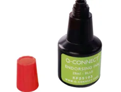 Encre à tampons q-connect pour feutre ou mousse coloris rouge flacon 28ml