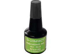 Encre à tampons q-connect pour feutre ou mousse coloris noir flacon 28ml