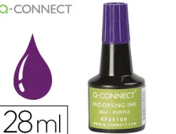Encre à tampons q-connect pour feutre ou mousse coloris violet flacon 28ml