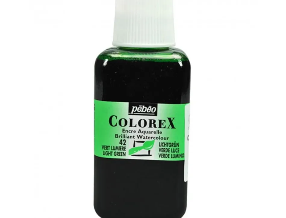 Encre a dessiner pebeo colorex flacon 250ml coloris vert lumiere