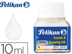 Encre de chine pelikan tire-lignes plumes dessinateur pinceaux couleur blanc flacon 10ml