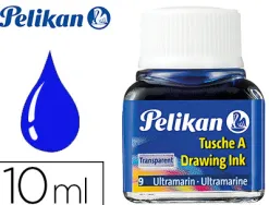Encre de chine pelikan tire-lignes plumes dessinateur pinceaux couleur bleu outremer flacon 10ml