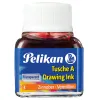 Encre de chine pelikan tire-lignes plumes dessinateur pinceaux couleur vermillon flacon 10ml