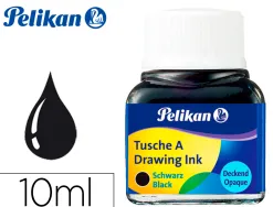 Encre de chine pelikan tire-lignes plumes dessinateur pinceaux couleur noir flacon 10ml