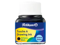 Encre de chine pelikan tire-lignes plumes dessinateur pinceaux couleur noir flacon 10ml