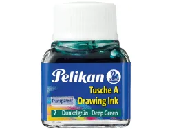 Encre de chine pelikan tire-lignes plumes dessinateur pinceaux couleur vert foncé flacon 10ml