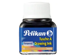 Encre de chine pelikan tire-lignes plumes dessinateur pinceaux couleur sépia flacon 10ml
