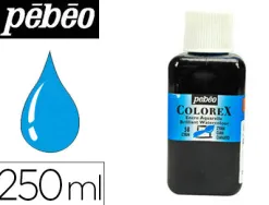 Encre pébéo colorex forte concentration vivacité couleur cyan flacon 250ml