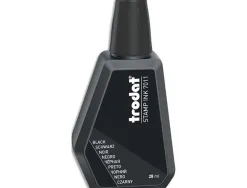 Encre trodat base eau tous tampons encreurs couleur noir flacon 28ml