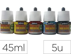 Encre végétale pébéo couleurs primaires set 5 unités x 45ml