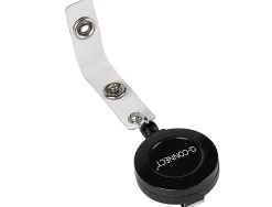 Enrouleur q-connect 60cm avec pince métallique pour badges 30x60mm