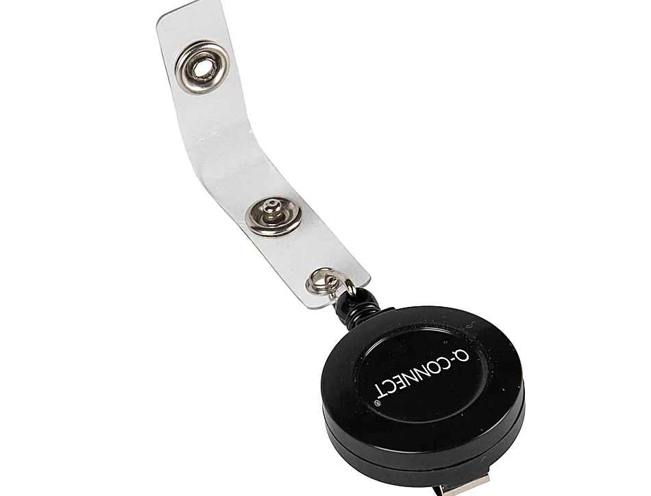 Enrouleur q-connect 60cm avec pince métallique pour badges 30x60mm