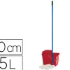 Ensemble balai espagnol complet seau 15l polypropylène essoreuse frange manche métallique