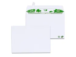 Enveloppe gpv c5 bande de protection 80g recycles 162x229 blanche boite de 200