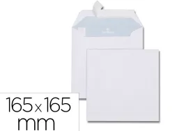 Enveloppe blanche gpv carree papier offset 120g 165x165mm bande de protection ideale invitations faire-part voeux