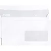 Enveloppe clairefontaine auto-adhesive 110x220mm 80g fenetre 45x100mm coloris blanc paquet 50
