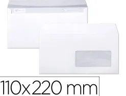 Enveloppe clairefontaine bande de protection 90g fenetre 45 110x220mm blanche boite de 250 unites