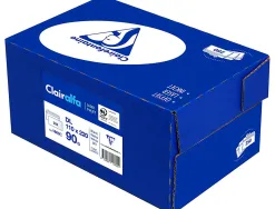 Enveloppe clairefontaine bande de protection 90g 110x220mm blanche boite de 250 unites
