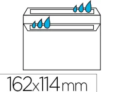 Enveloppe économique c6 114x162mm 80g autocollante coloris blanc boîte 500 unités