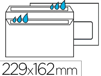 Enveloppe économique c5 162x229mm 80g autocollante fenêtre 45x100mm coloris blanc boîte 500 unités