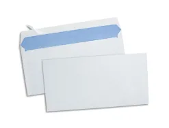 Enveloppe économique dl 110x220mm 80g adhésive coloris blanc boîte 500 unités