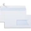 Enveloppe économique dl 110x220mm 80g adhésive fenêtre 45x100mm coloris blanc boîte 500 unités
