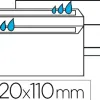 Enveloppe économique dl 110x220mm 80g autocollante fenêtre 45x100mm coloris blanc boîte 500 unités