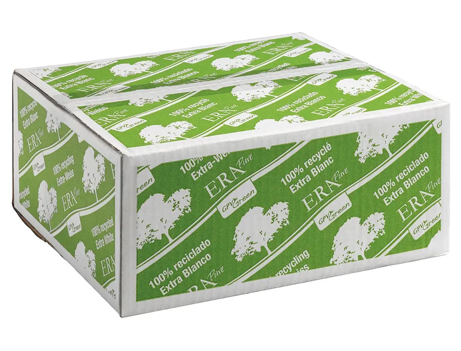 Enveloppe gpv c6 bande de protection 80g recycles 114x162 blanche boite de 200