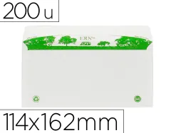 Enveloppe gpv c6 bande de protection 80g recycles 114x162 blanche boite de 200