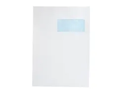 Enveloppe gpv c4 229x324mm 90g adhésive fermeture rapide sécurisée définitive fenêtre 50x100mm blanche boîte 250 unités