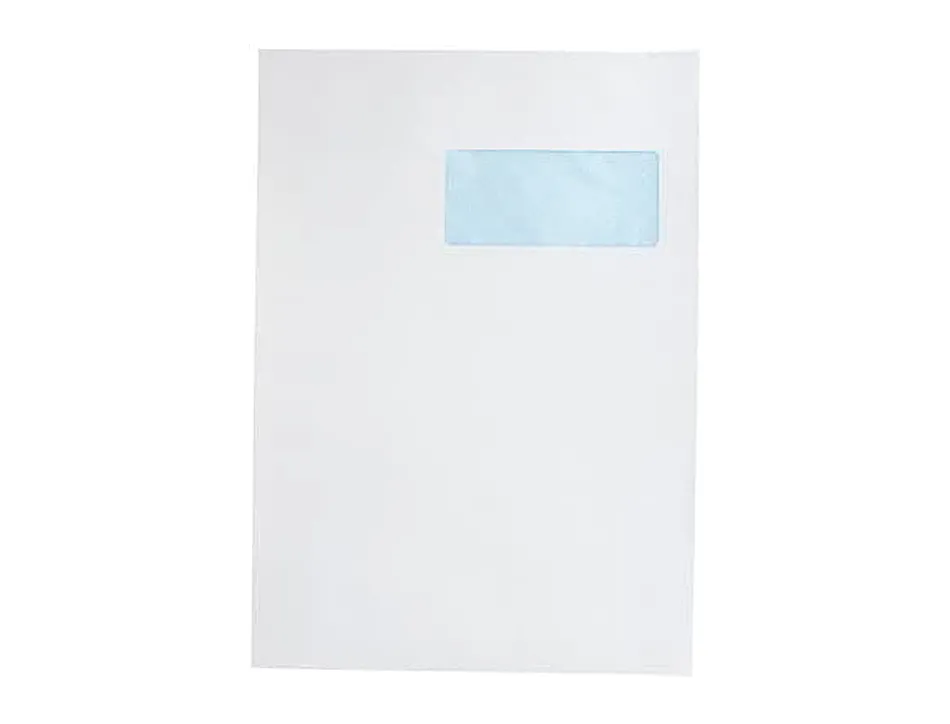 Enveloppe gpv c4 229x324mm 90g adhésive fermeture rapide sécurisée définitive fenêtre 50x100mm blanche boîte 250 unités