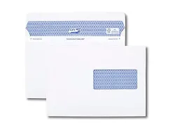 Enveloppe gpv c5 162x229mm 90g adhésive fermeture rapide sécurisée définitive fenêtre 45x100mm blanche boîte 100 unités