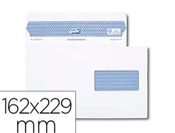 Enveloppe gpv c5 162x229mm 90g adhésive fermeture rapide sécurisée définitive fenêtre 45x100mm blanche boîte 100 unités