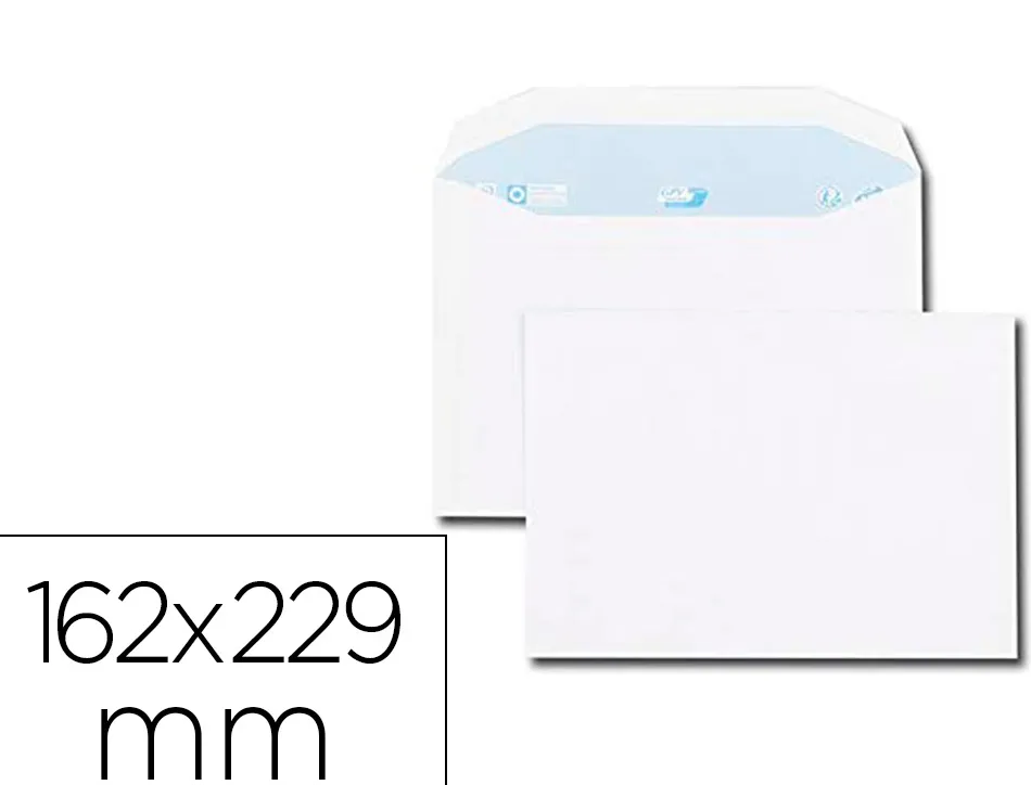Enveloppe gpv c5 162x229mm 80g gommée mécanisable blanche boîte 500 unités