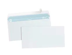 Enveloppe gpv économique vélin blanc 75g dl 110x220mm adhésive fenêtre 45x100mm paquet 50 unités