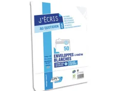 Enveloppe gpv économique vélin blanc 75g dl 110x220mm adhésive paquet 50 unités