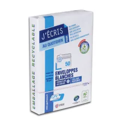 Enveloppe gpv économique vélin blanc 75g c6 114x162mm adhésive paquet 50 unités