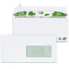 Enveloppe gpv dl bande de protection 80g recycles blanche boite de 200 fenetre 45x100mm