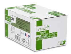 Enveloppe gpv dl bande de protection 80g recycles blanche boite de 200 fenetre 45x100mm