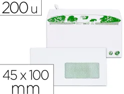 Enveloppe gpv dl bande de protection 80g recycles blanche boite de 200 fenetre 45x100mm